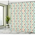 thumbnail image 5 of Ambesonne Retro Shower Curtain, Aquatic Life Ocean Fish, 69"Wx70"L, Salmon Brown Turquoise, 5 of 5