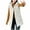 White, variant on Wancir Women Long Vest Solid Color Sleeveless Hood Winter Puffer Vest Outwear