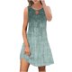 thumbnail image 4 of ICHUANYI Clearance Women's Summer Fashion Printed Round-Neck Sleeveless Pullover Dress(Green, XXL) ICHUANYI WER2023080814323, 4 of 7