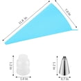 thumbnail image 2 of Piping Bag,Piping Bags and Tips Set with 6 Stainless Steel Piping Nozzles,Tips Cake Decorating and Baking Supplies Kit,Reusable Piping Bag for Cupcake,Decorating Cakes,Blue, 2 of 8