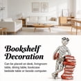 thumbnail image 3 of Modern Abstract Reading Statue, Minimalist Book Sculpture Figurine, Resin Reading Figure Ornament, Art Tabletop Decoration for Home Office Desk Bookshelf Study Room, Unique Book Lover Gift(White), 3 of 7