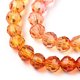 thumbnail image 4 of Transparent Glass Beads Strands Segmented Multi-color Beads Faceted(32 Facets) Round Brown 4~4.5mm Hole: 1mm about 87~93pcs/strand 32~33cm, 4 of 4