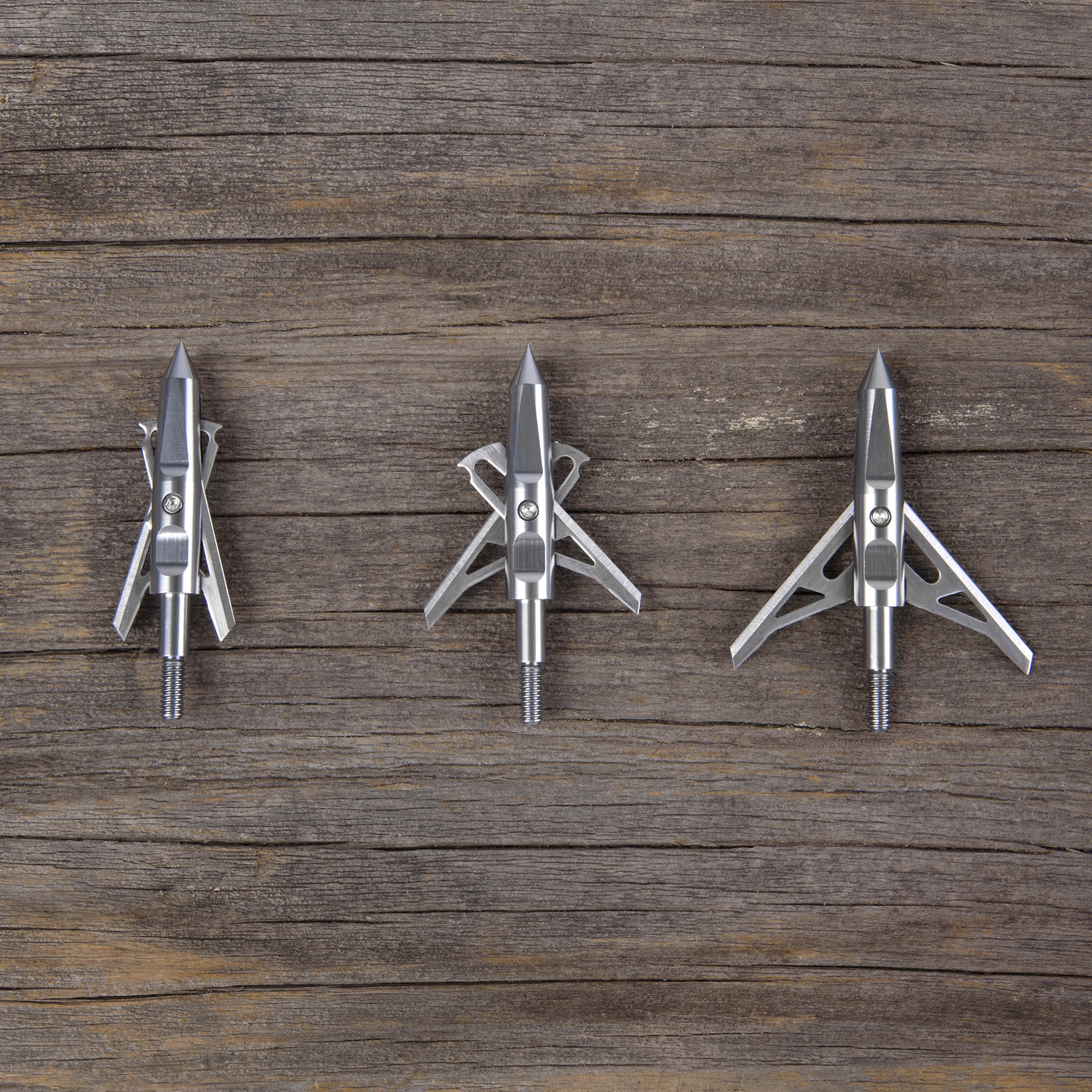 Stryke Vapor Rear Deploying 2-Blade Broadheads, 100-Grain, 3-Pack, Aluminum and Steel, 14786, Cool Gray