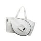 thumbnail image 4 of Bolsa de tenis de lona, ​​bolso de mano, fácil de limpiar, para viajes, elegante, multiusos, grande. blanco, 4 of 9
