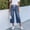 *Blue, variant on ClodeEU Women's Drawstring Denim Pants,Casual Loose Capri Pants with Pocket Light Blue,Womens Plus XXL