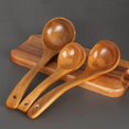 thumbnail image 4 of baomifa-3 Pack Wooden Ladles for Serving Spoon Soup Ladle Wood Spoons for Cooking Ladel Large Bamboo Kitchen Tools Ladles Big Spaghetti Spoon Laddle Non Toxic Soup Spoons Teak deep Ladle, 4 of 4