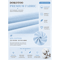 thumbnail image 5 of DOKOTOO Women Blouse Tops V Neck 3/4 Sleeve Lightweight Shirts Lace Blouses Casual Fit Light Blue S US4-6, 5 of 10