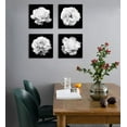 thumbnail image 4 of Flowers Wall Art Bathroom Wall Decor Abstract Botanical Picture Contemporary Wall Art Prints Bedroom Living Room Kitchen Office Home Decor Modern Black Flower Canvas Artwork 12" x 12" x 4 Pieces, 4 of 6