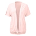 thumbnail image 5 of HCYSFG Womens Side Slit Cardigan Open Front Short Sleeve With Pockets Lightweight Duster Loose Fit Casual Summer Travel Layering Cover Up, 5 of 6