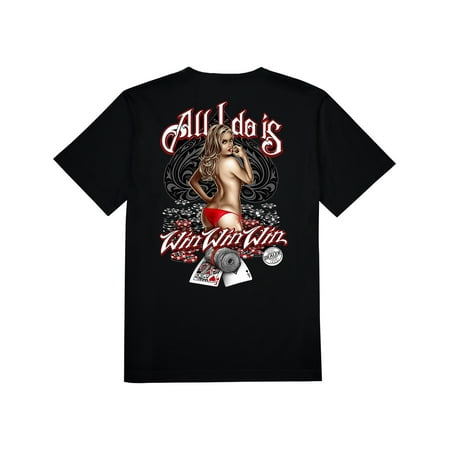 Wsop Poker Shirts - All I Do Is Win Win Win Poker Gambling Pin Up Black T-Shirt