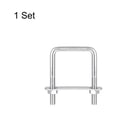 thumbnail image 3 of Unique Bargains Square U-Bolts, 1 Pack 52mm Inner Width 80mm Length M8 W Nuts and Plate, 3 of 5