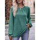 thumbnail image 4 of Camisas de Larga para Mujer, Moda Otoño 2025, Blusas Elegantes e Informales, Blusas Tipo Túnica Plisadas con Cuello Redondo. Verde S, 4 of 10