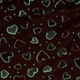 thumbnail image 5 of Your Zone Velvet Plush Glow in the Dark Throw, 100% Polyester, 50 x 60 inch, Hearts, Machine Washable, 5 of 5