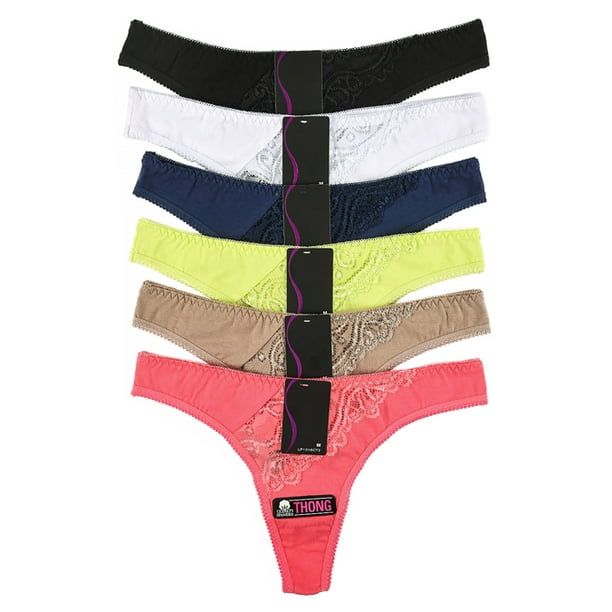 Flying Street Ladies Cotton Thong 6 Pieces Set