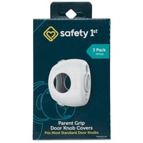 Safety 1st Parent Grip Door Knob Covers, White, 3 Pack, Toddler