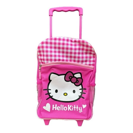 Sanrio Hello Kitty Women's Polyester Rolling Backpack, Pink