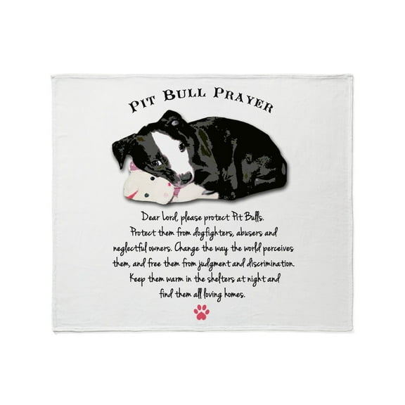 CafePress - Pit Bull Prayer Throw Blanket - Soft Fleece Throw Blanket, 50"x60" for All Ages