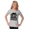thumbnail image 3 of Live With Parents Slacker Funny Womens Slim Fit Graphic Tee Brisco Brands L, 3 of 4