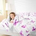 thumbnail image 4 of Manfei Cartoon Flying Animal Bedding Comforter Set,Countryside Floral Butterflies Twin Comforter Sets,Purple White Bedding Set For Girls,Ultra Soft Home Decor,2-Piece, 4 of 8