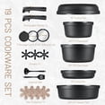 thumbnail image 2 of Juego de 20 ollas y sartenes antiadherentes aptos para lavavajillas horno y refrigerador mango extraíble utensilios de cocina aptos para horno RV jueg, 2 of 8