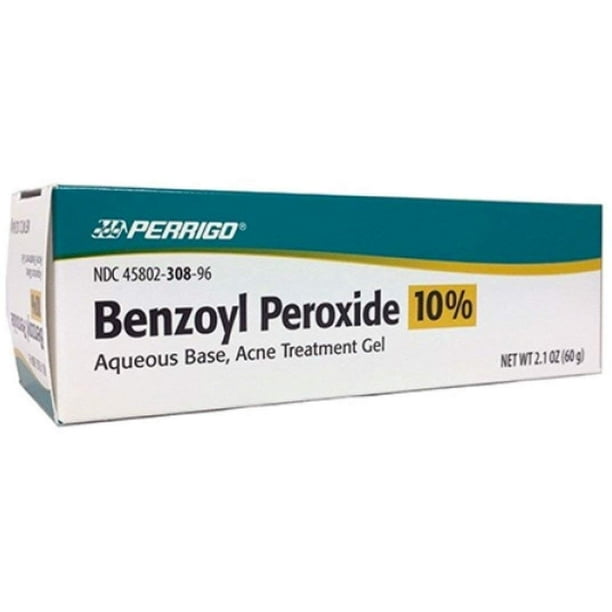 Gel para tratamiento del acné Perrigo con peróxido de benzoilo al 10%, 62 ml (paquete de 2)
