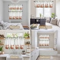 thumbnail image 6 of Red Poppy Kitchen Curtains Sets for Windows 24 Inch Length, Spring Farmhouse Country Flower Leaf Plant Rod Pocket Window Treatments Tier Curtains and Valances Set for Bedroom/Bathroom, 6 of 8