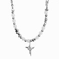 thumbnail image 1 of Collares con colgante de púas de estrella punk, joyería de fiesta, gargantilla con cuentas de cristal, cadena de bolas translúcida, collar con cuentas, estrella cruzada, 1 of 5