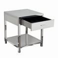 thumbnail image 3 of 20"-20" Stainless Steel Accent Table with Storage 1 Drawer, 3 of 9