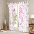 thumbnail image 3 of jejeloiu Letter S Monogrammed Curtains Pack of 2 (42x84 Each),Kawaii Cute Bowtie Curtains Blackout,Pink Bowknot Ribbon Bedroom Curtains For Girls,Microfiber Room Decorative, 3 of 6