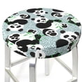 thumbnail image 6 of Cauagu Panda And Eucalyptus Print Round Stool Covers,Seat Cushion for Round Bar Stool Chair Seat Cover for Bar Round Chair Fits for 12/13/14in Bar Stool Cushion, 6 of 7