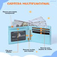 thumbnail image 4 of Cartera Billetera Tarjetero Toallin Malubero, Azul, 4 of 5