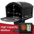thumbnail image 3 of Simplay3 American Home T4 Extra Large Capacity Classic Mailbox with Post, Black, 3 of 10