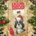 thumbnail image 2 of Lotusprinthandmade Personalized Shih Tzu Dog Christmas Stocking (L), custom dog lover gift, christmas pet stocking, 2 of 5