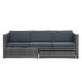 thumbnail image 5 of HighSound Patio Furniture, Outdoor Furniture, Seasonal PE Wicker Furniture,5 Set Wicker Furniture With Plywood Coffee Table,with lift TOP Coffee Table,with Lounger Sofa, 5 of 6