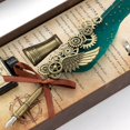 thumbnail image 4 of Quill Quill Pen Sealing Wax  Set Retro European Style Stainless Steel Nib Quill Pen and Ink Set, 4 of 5