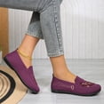thumbnail image 6 of IEMIEMIEM Womens Orthopedic Shoes Arch Support Flower Embroidered Running Shoes Wide Width Non Slip Slip on House Shoes Knitted Mesh Stretch Comfort 2026 Orthopedic Shoes Purple 5.5 Wide, 6 of 6