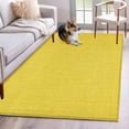 thumbnail image 2 of Yellow Burlap Texture Large Area Rugs for Bedroom Living Room, Soft Non Slip Carpet Bedside Rug, Farmhouse Vintage Yellow Rectangular Floor Cover Kitchen Accent Rug 3'x5' for Dining Room/Office, 2 of 9