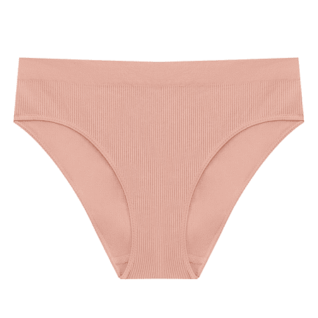 Fulorrnie Underwear for Women Comfort Cheeky Sport Breathable Panties Seamless High Waist Banded Stretchable Panty Pink M
