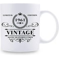thumbnail image 2 of 1961 Birthday Gifts for Women Men - 1961 Vintage 11 oz Coffee Mug - Great 1961 Birthday Gifts for Grandpa Grandma Dad Mom Friend Sister Brother Coworker, 2 of 6