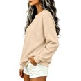 thumbnail image 4 of Womens Oversized Sweatshirts Casual Long Sleeve Tops Fall Winter Clothes Crewneck Cozy Outfits Pullover, 4 of 4
