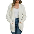 thumbnail image 2 of Bnwani Pride Always Hooded Cardigan Sweaters for Women Long Sleeve Tunic Knit Cardigan Medium Comfortable Loose White Womens Sweaters Fall 2024 Cardigan Size S(US:4), 2 of 6