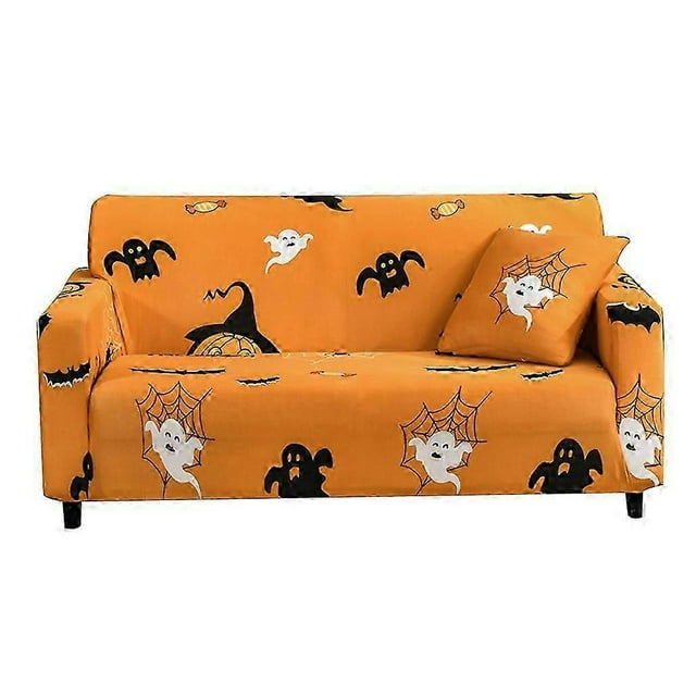 Printed Couch Cover Stretch Sofa Cover Slipcover Christmas Halloween Decoration Furniture Protector Living Room Home Decor