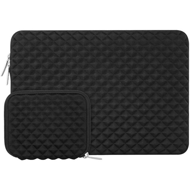 Funda protectora compatible con portátil de 13 pulgadas, diseño de diamantes, con estuche pequeño