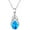 Blue, variant on (Clearance) pdqouc Ladies' Necklace Pendant,Teardrop Necklace Birthday Stone Necklace Pendant Jewelry Anniversary Valentines Gift For Mom Wife Friend (Blue/Clear 45.72 Cm)