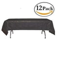 thumbnail image 3 of Mountclear Disposable Plastic Tablecloths for Parties [Pack of 12] 54x108 Rectangle Table Cover for Indoor & Outdoor Tables- Waterproof Tablecloth for Birthdays, Weddings, Parties [Black], 3 of 7