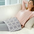thumbnail image 2 of Pure Enrichment PurePureRelief Express Designer Series Electric Heating Pad - 12” x 24” Fast-Heating with 4 Heat Settings, Machine-Washable Fabric, & 2-Hour Auto Safety Shut-Off - Gray Trellis, 2 of 7
