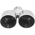 thumbnail image 3 of Flowmaster Exhaust Tail Pipe Tip 15391 2-1/2 Inch Inlet; 4 Inch Dual Outlet; Stainless Steel; Round; Angled Cut; Double Wall Edge; 10 Inch Length, 3 of 3