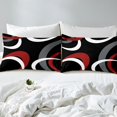 thumbnail image 4 of Erosebridal Black and White Red Bed Sheets Queen, Abstract Line Bedding Sets Queen Size, Geometry Home Decor 4pcs, 4 of 7