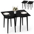 thumbnail image 1 of Costway Extendable Dining Table Set with 2 Rectangular Tables for 4-6 People, Space-saving Black, 1 of 10