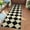 Black Coffee, variant on GlowSol Washable Camel Checkered Rug Runner - Soft Diamond Design Non-Slip Carpet - Thin, Mark Resistant Floor Mat for Hallway, Kitchen, Entryway, Bedroom - 2x6, Black Coffee